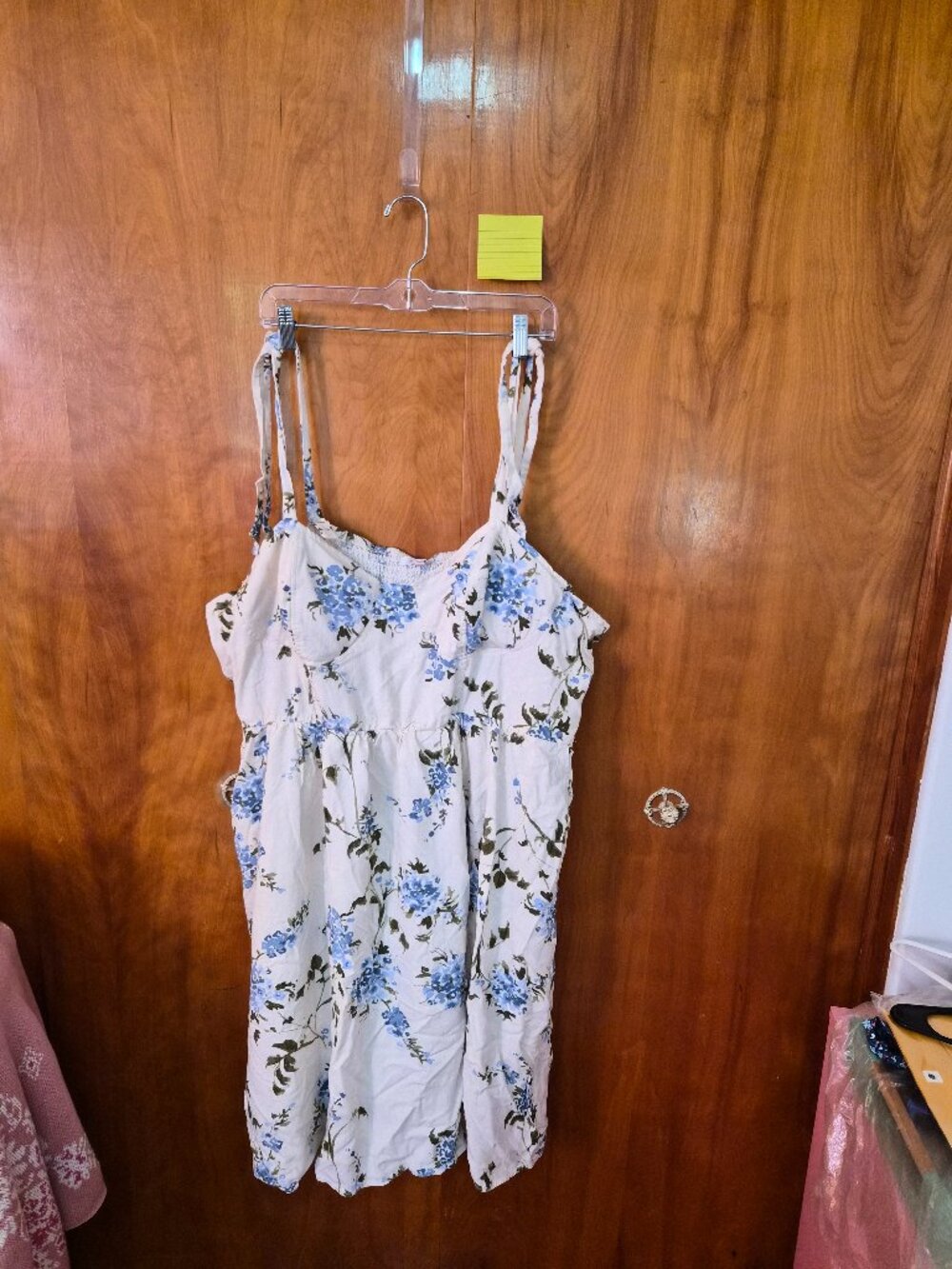 LC Lauren Conrad Floral Sundress Plus Size 4X Blue & White Ruffle Dress
